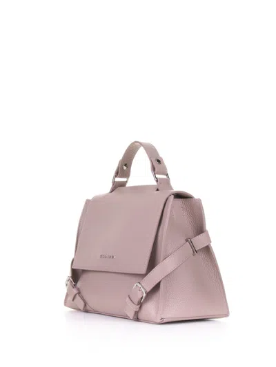Orciani Sveva Sense Small Antique Pink Bag With Shoulder Strap In Pink