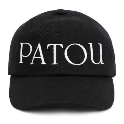 Patou Black Cotton Baseball Cap In Black