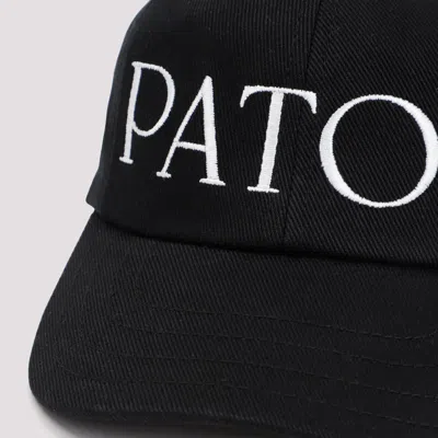 Patou Black Cotton Baseball Cap In Black