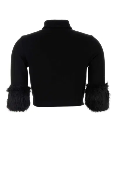 Prada Black Cotton Blend Jacket In Black