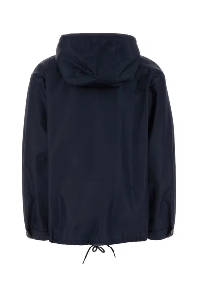 Prada Dark Blue Re-nylon Jacket In Blue
