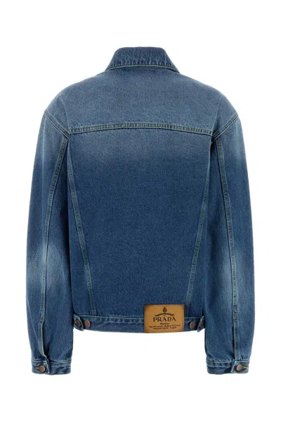 Prada Denim Jacket In Blue