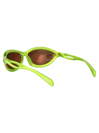 Prada Injected Sunglasses In Green