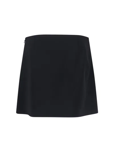 Courrèges Logo Mini Skirt In Black