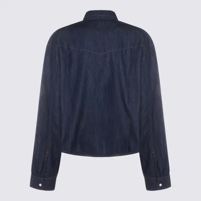 Khaite Dark Blue Cotton Shirt In Blue