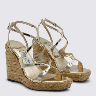 Jimmy Choo Gold Espadrillas In Gold