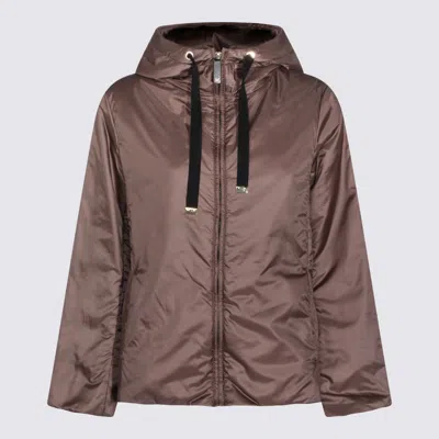Max Mara The Cube Brown Down Jacket In Brown