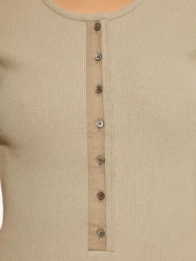 Lemaire Crew Neck Knitted T-shirt In Brown