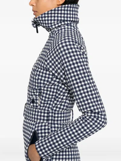 Cordova Chatel Checkered Belted Ski Suit In Blue