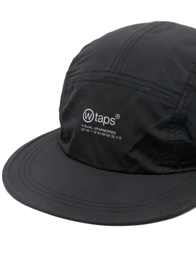 Wtaps Logo Camper Cap In Gray