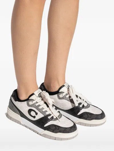 Coach Soho Signature Black Chalk Trainers In Multi