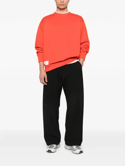 Wtaps Logo-patch Sweatshirt In Pink