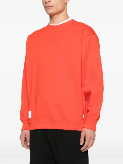 Wtaps Logo-patch Sweatshirt In Pink