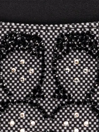 Coach Beaded-detail Card Holder In Black