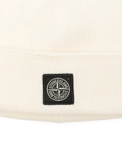 Stone Island S00d7 Patch Logo Hat In White
