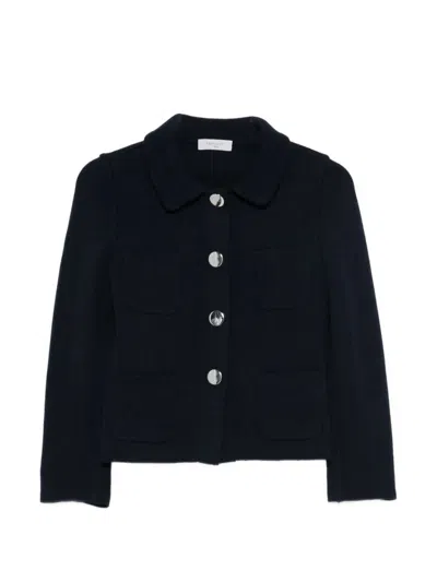 Charlott Buttoned Collared Jacket In Black