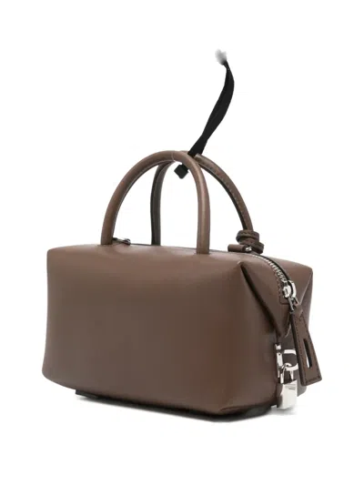 Max Mara Holdalls Leather Handbag In Brown