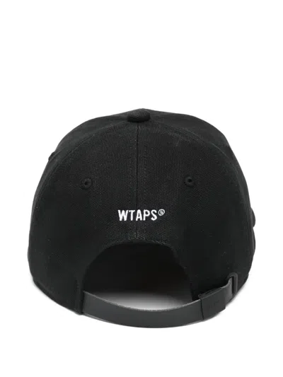 Wtaps Logo Baseball Cap In Black