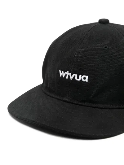 Wtaps Logo Baseball Cap In Black