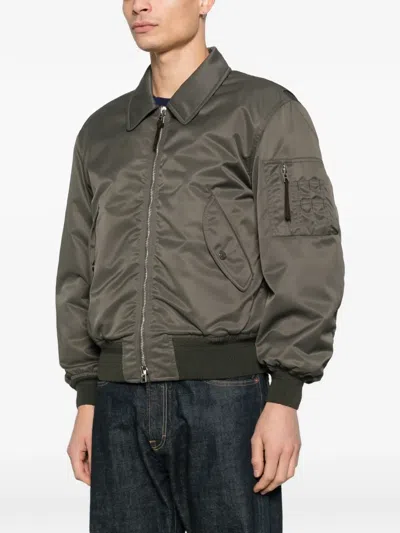 Tom Ford Zip-up Collared Bomber Jacket In Brown