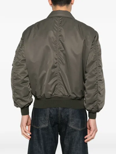 Tom Ford Zip-up Collared Bomber Jacket In Brown