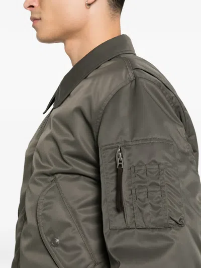 Tom Ford Zip-up Collared Bomber Jacket In Brown
