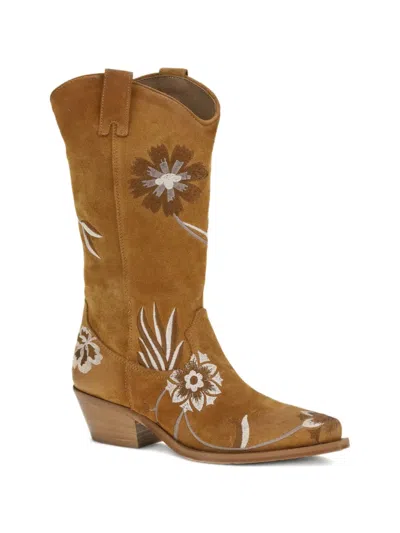 P.a.r.o.s.h Brown Calf Leather Bos Taurus Ankle Boots In Multi