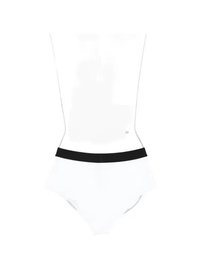 Tom Ford Logo-waistband Briefs In White