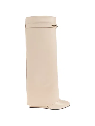 Givenchy Shark 95 Leather Knee-high Boots In Multi