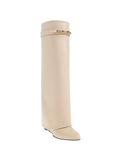 Givenchy Shark 95 Leather Knee-high Boots In Multi