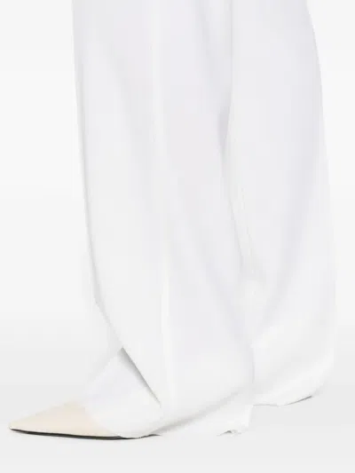 Max Mara Wool Trousers In White
