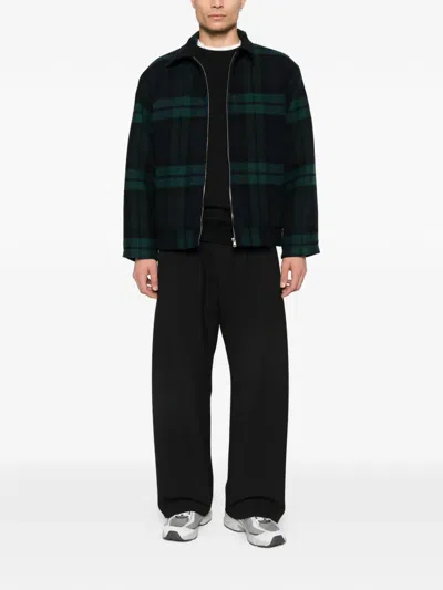 Wtaps Checked Zip-up Shirt Jacket In Black