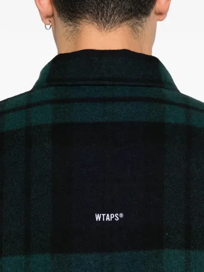 Wtaps Checked Zip-up Shirt Jacket In Black
