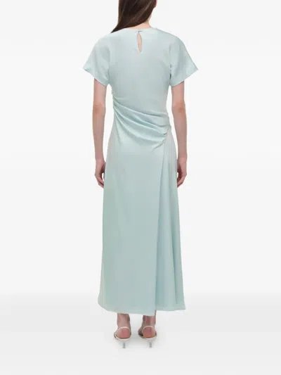 Simkhai Marabella Side-gathered Maxi Dress In Blue