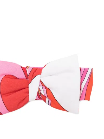 Pucci Junior Bow Print Head Band In Multi