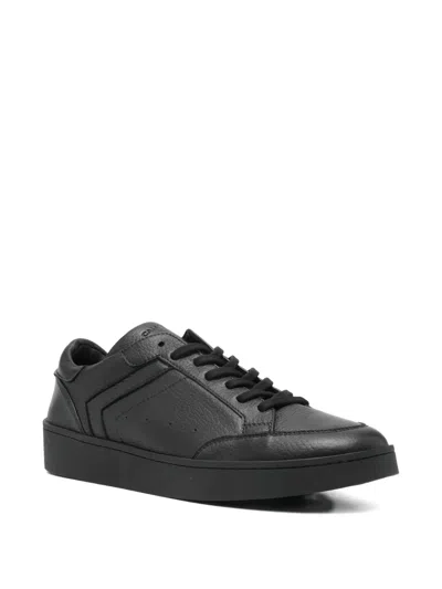 Canali Sneakers With Rubber Sole In Black