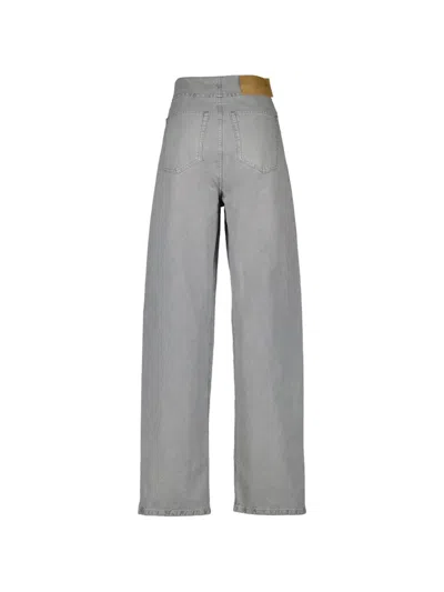 Mm6 Maison Margiela Buttoned Leather-patch Jeans In Multi