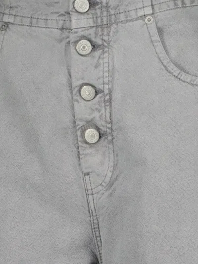 Mm6 Maison Margiela Buttoned Leather-patch Jeans In Multi