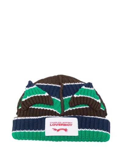 CHUNCKY STRIPED EARS BEANIE