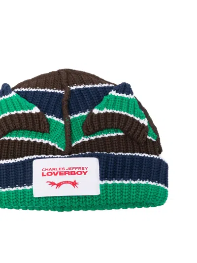 CHUNCKY STRIPED EARS BEANIE