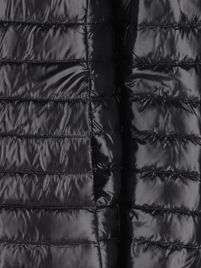 Herno A-shape Quilted Button Puffer Jacket In Black
