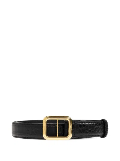 GEORGIA CROCODILE-EFFECT BELT