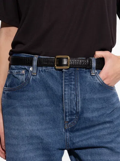 GEORGIA CROCODILE-EFFECT BELT