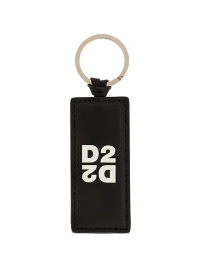Dsquared2 Logo-print Wallet And Keyring Set In Black
