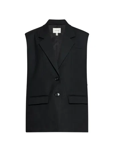BUTTONED SLEEVELESS JACKET