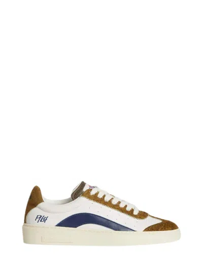 Dsquared2 Suede And Rubber Sole Sneakers In Multi