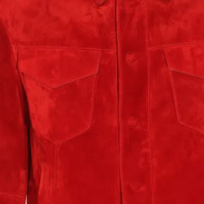 Tom Ford Button-down Collared Jacket In Red