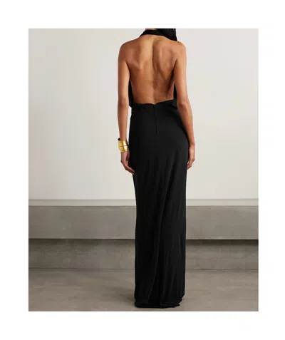 Nili Lotan Lita Convertible Jersey Halterneck Gown In Black