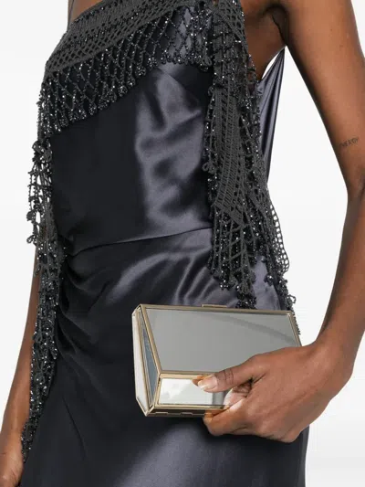 Simkhai Maddox Mirror Clutch Bag In White