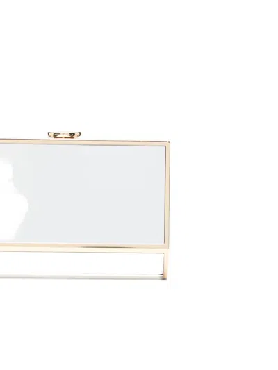 Simkhai Maddox Mirror Clutch Bag In White